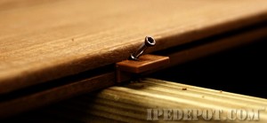 pregrooved decking with ipe clip